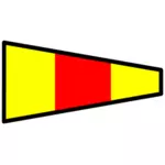 Färgglada signal flagga