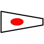 Japanische Flagge beschrieben