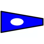 Två-färgade signal flagga