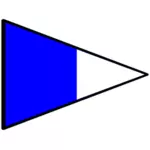 Blauwe en witte vlag afbeelding