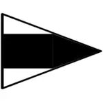 Silhouette signal flag