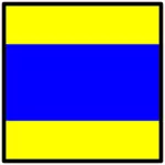 Spiega bandiera di giallo e blu