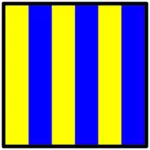 Signaal vlag in twee kleuren