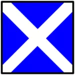 Simbol Nautica albastru şi alb