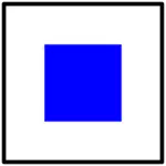 White and blue square flag