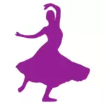 Violetti flamencotanssija