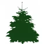 Zielone drzewo silhouette
