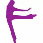 Stretching violett dansare