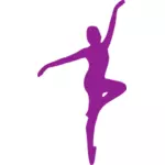 Фиолетовый балерина позирует