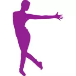 Фиолетовый танцор опираясь