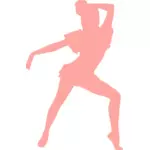 Różowy dziewczyna taniec