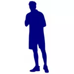 Handball player silhouette