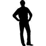 Male pose silhouette