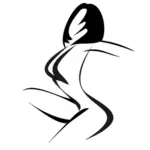 Woman silhouette vector clip art