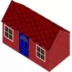 Gambar vektor dari merah rumah dibuat dengan batu bata