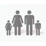 Family sign silhouette vector image