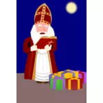 שניקולס הקדוש עם מתנות וקטור תמונה