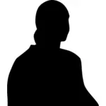 Silhouette vector image of woman sitting