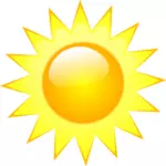 Imagem vetorial de símbolo de cor previsão de céu ensolarado