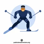 Vektor pemain ski