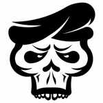 Skull with a beret