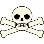 Traditionelle Piraten Fahne Totenkopf Vektor-ClipArt