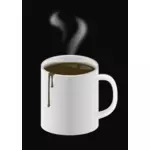 Kopp varm kaffe vektortegning