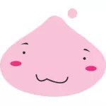 Векторное изображение головы розовый slime