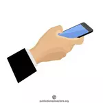 Smartphone in eine Hand-Vektor-Bild