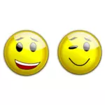 Två gula smileys