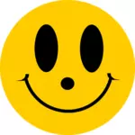 Simple flat smiley face vector image
