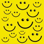 Smiley faces background vector image