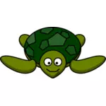 Vector image of smiling turtle