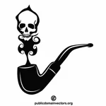 Crâne dans la fumée