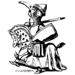 Caricature d'un chevalier