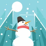 Arte de dibujos animados de hombredes de nieve