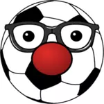 Clown Voetbal bal vector tekening