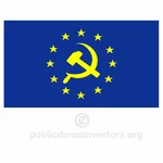 Sozialistische Europa-Vektor-Fahne