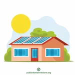 Pannelli solari sul tetto della casa