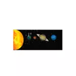 Imagem de vetor do sistema solar