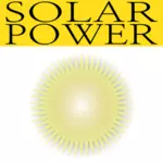 太陽光発電のアイコンのベクトル描画
