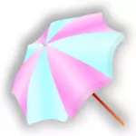 Rosa och blått parasoll vektorbild