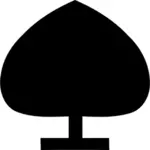Spade spillkort symbol vector illustrasjon