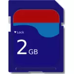 MicroSD-kortin vektorikuva