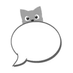 Bublina funkce rozpoznávání řeči s kočkou