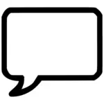 Vector graphics of thick line speech bubble