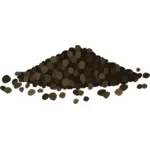 Vektorgrafikk av svart pepper på en haug