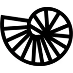 Tangga spiral dalam hitam dan putih