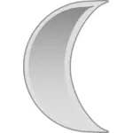 Vector afbeelding van pastel gekleurde maan teken
