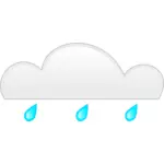 Pastel colored rain sign vector drawing